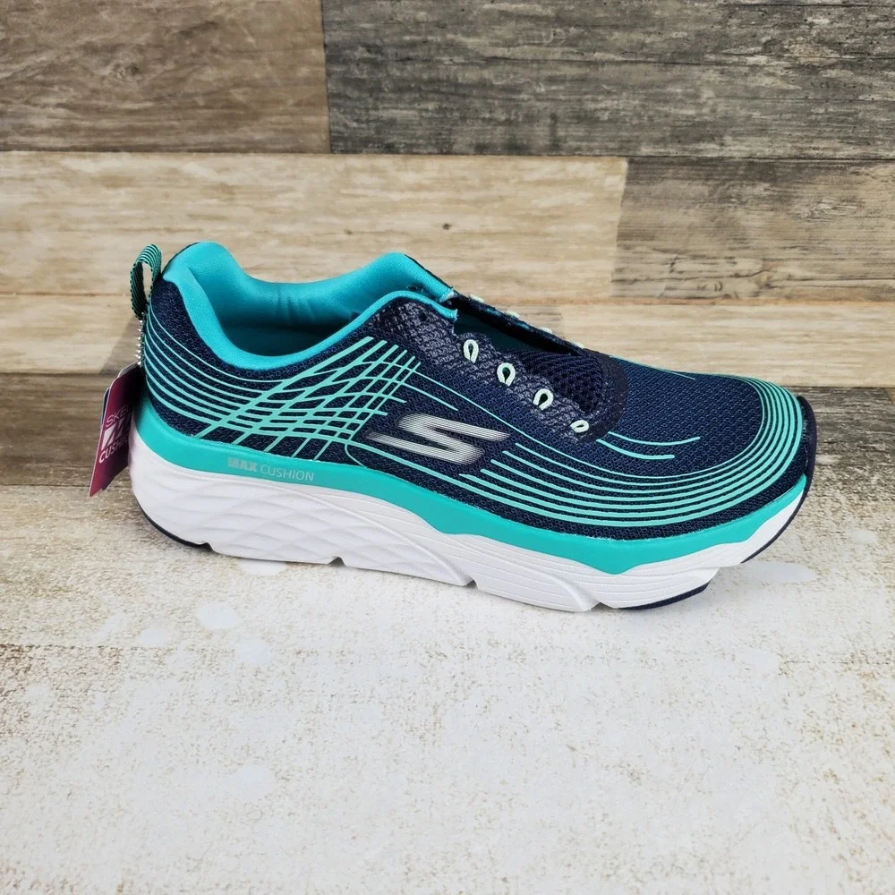 Skechers Max Cushioning Elite Womens Work Shoes Sz 6.5 Running Teal Sneakers